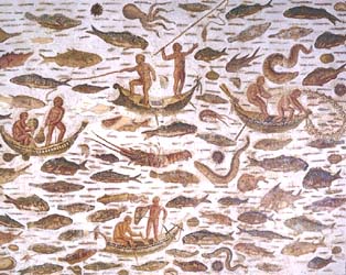 A1 Roman fishing mosaic